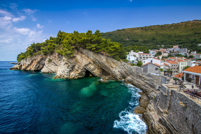 Обои картинки фото montenegro petrovac, города, - пейзажи, побережье