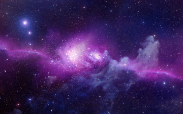 Картинка космос арт галактика звезды туманности сияние планеты