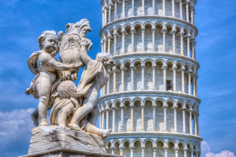 Картинка города пиза+ италия башня скульптура