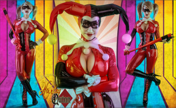 Картинка bianca+beauchamp девушки карнавал латекс фотомодель модель рыжеволосая клоун девушка шут bianca beauchamp в красном