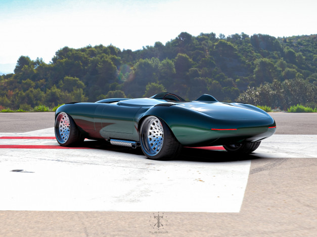Обои картинки фото автомобили, 3д, jaguar, e-type, concept, speedster, roadster, cabriolet