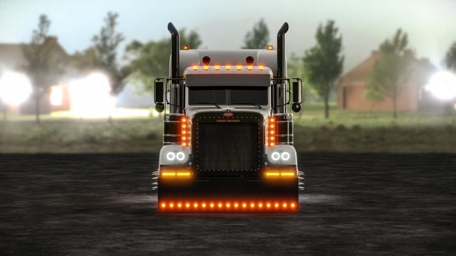 Обои картинки фото автомобили, 3д, peterbilt, 389, truck