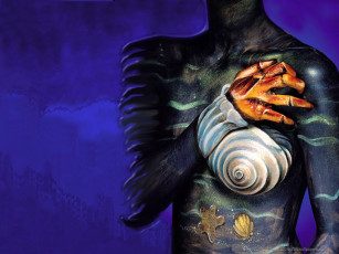 Картинка cancer разное знаки зодиака девушка тело рисунок боди-арт ракушка рука груди