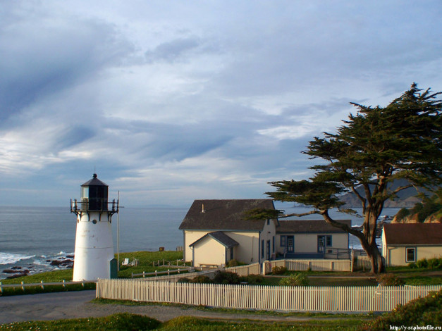 Обои картинки фото маяк, point, montara, калифорния, сша, города, улицы, площади, набережные