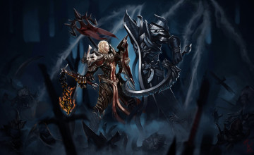 Картинка видео+игры diablo+iii +reaper+of+souls оружие обломки игра доспехи арт серпы дьявол девушка