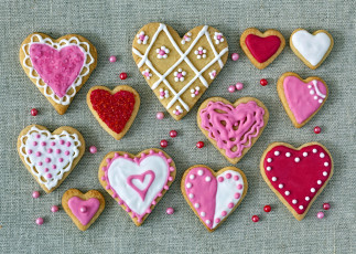 Картинка еда пирожные +кексы +печенье сердечки печенье