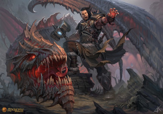 Картинка видео+игры драконы+вечности дракон воин