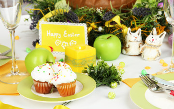 Картинка праздничные пасха cake flowers eggs кулич blessed holiday стол цветы яйца easter