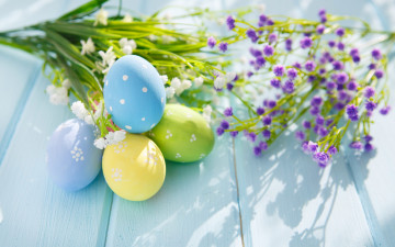 Картинка праздничные пасха delicate flowers весна цветы яйца blessed pastel spring decoration holiday easter eggs