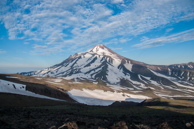 Обои картинки фото природа, горы, вулкан, авачинская, сопка, камчатка
