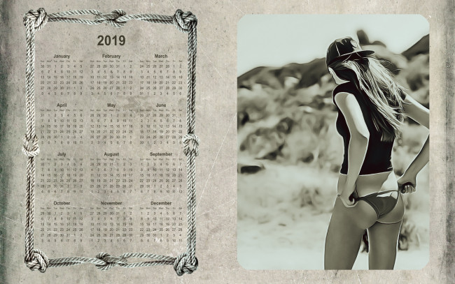 Обои картинки фото календари, компьютерный дизайн, девушка, бейсболка