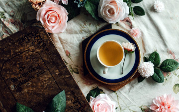 Картинка еда напитки +чай розы чай чашка