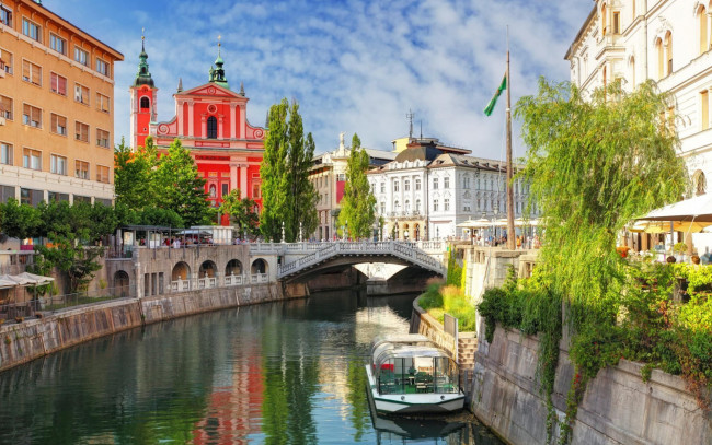 Обои картинки фото любляна, словения, города, - столицы государств