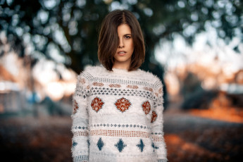 Картинка девушки -+брюнетки +шатенки брюнетка взгляд свитер