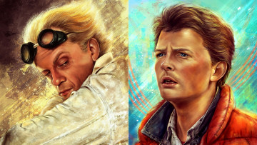 Картинка рисованное кино +мультфильмы back to the future marty doc