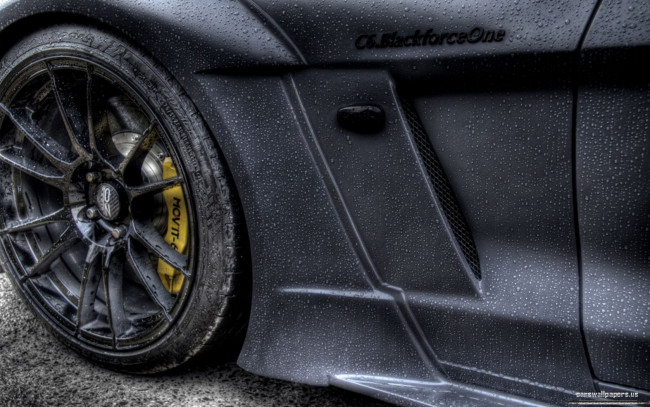 Обои картинки фото corvette, c6, black, force, one, rear, автомобили, фрагменты, автомобиля