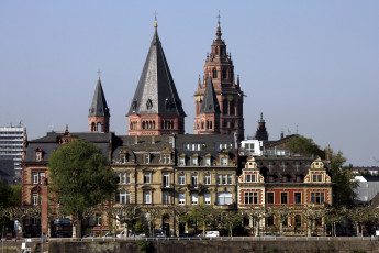Картинка города здания дома германия mainz