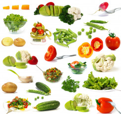 Картинка еда овощи коллаж зелень белый фон диета редиска салат огурец огурцы томаты