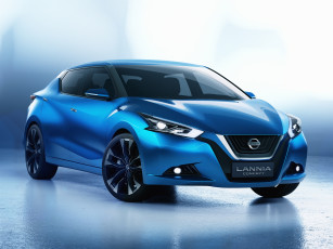 Картинка автомобили nissan datsun синий 2014 concept lannia