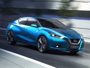 Картинка автомобили nissan datsun синий 2014 concept lannia