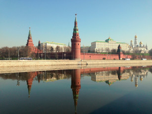 Картинка города москва+ россия кремль