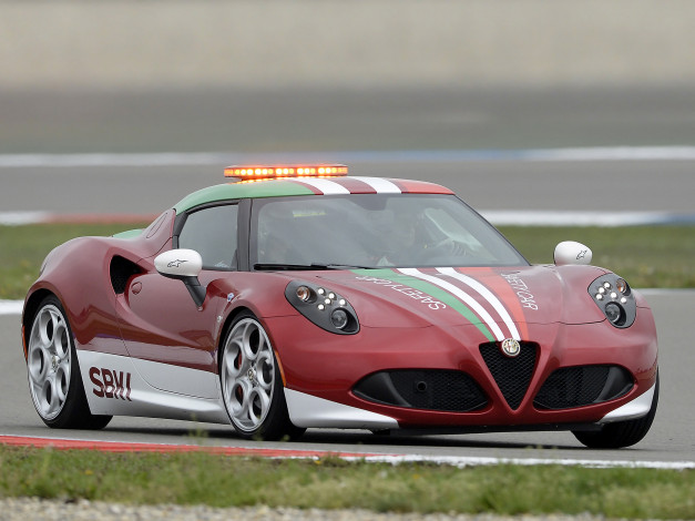 Обои картинки фото автомобили, alfa romeo, safety, alfa, romeo, sbk, 4c, красный, 2014, 960, car