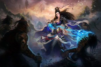 Картинка фэнтези девушки нож liang xing оружие мужчины войны нападение магия девушка