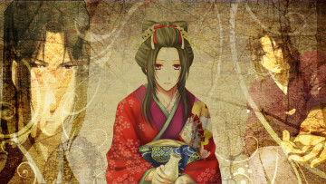 Картинка аниме hakuoki образ кимоно девушка