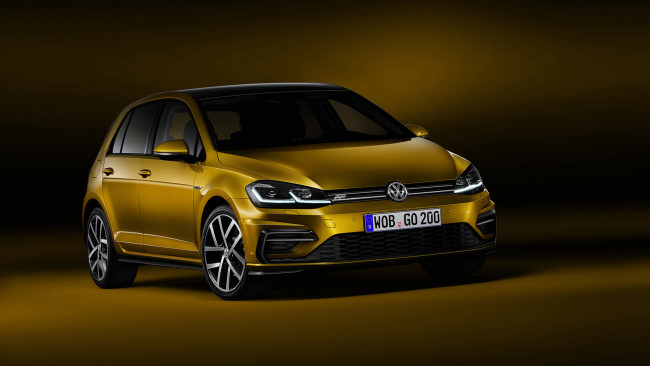 Обои картинки фото volkswagen golf 7 r-line facelift 2017, автомобили, volkswagen, 7, golf, 2017, facelift, r-line