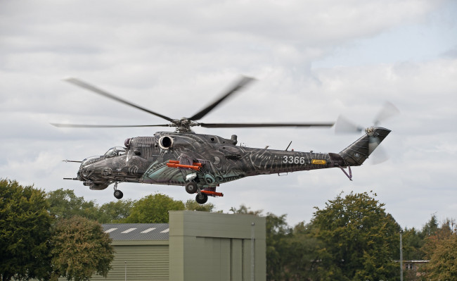 Обои картинки фото авиация, вертолёты, вертушка, ввс, чешская республика, ми-24в