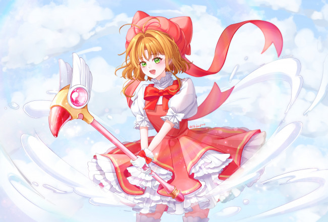 Обои картинки фото аниме, card captor sakura, сакура, собирательница, карт