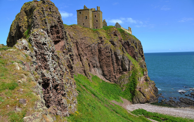 Обои картинки фото dunnottar castle, scotland, города, замки англии, dunnottar, castle