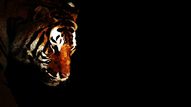 Обои картинки фото 295448, рисованное, животные,  тигры, тигр