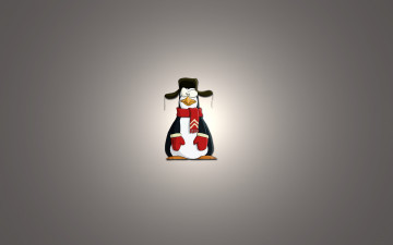 Картинка рисованные минимализм пингвин penguin светлый фон варьюшки шапка ушанка шарф