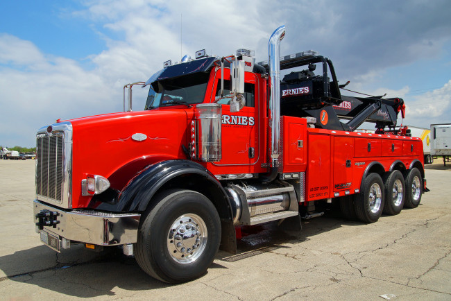 Обои картинки фото peterbilt tow truck, автомобили, peterbilt, тяжёлый, грузовик