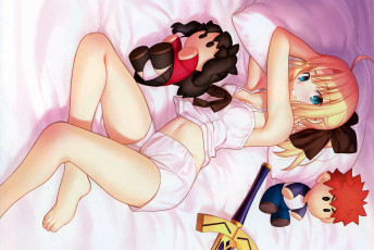 Картинка аниме fate stay+night игрушки сейбер