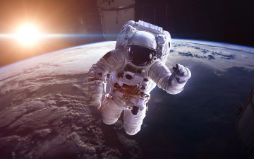 Картинка космос астронавты космонавты космонавт солнце