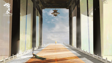 Картинка рисованное кино +мультфильмы дворец коридор павлин