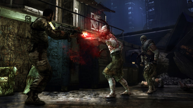 Обои картинки фото видео игры, afterfall,  insanity, человек, оружие, зомби