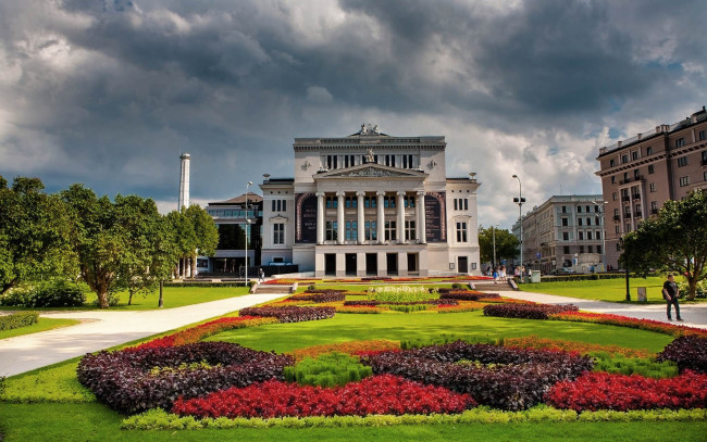 Обои картинки фото opera house, города, рига , латвия, opera, house