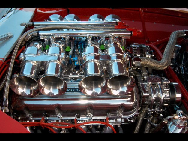 Обои картинки фото 1969, baldwin, motion, 540, camaro, supercoupe, engine, автомобили, двигатели
