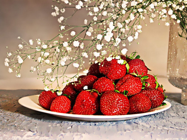 Обои картинки фото workingangel, strawberry, еда, клубника, земляника
