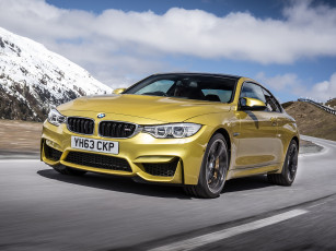 Картинка автомобили bmw желтый 2014г f82 uk-spec coupе m4