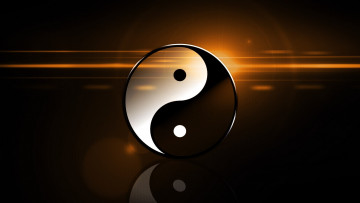 Картинка 3д+графика инь-Янь+ yin+yang фон символ