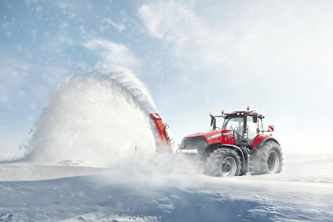Обои картинки фото техника, снегоуборочная техника, колесный, тяжелый, трактор