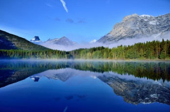 Картинка природа реки озера канада озеро лес banff national park отражение