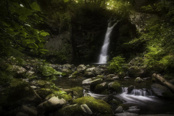 Картинка природа водопады поток rocks waterfall вода камни водопад река water river stream