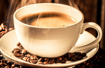 Картинка еда кофе +кофейные+зёрна чашка блюдце напиток