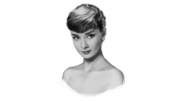 Картинка audrey+hepburn рисованное люди девушка фон взгляд портрет