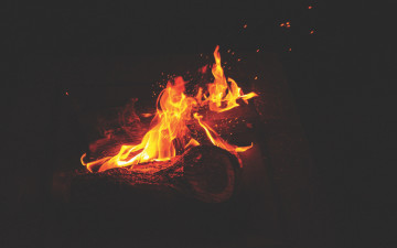 Картинка природа огонь дрова пламя